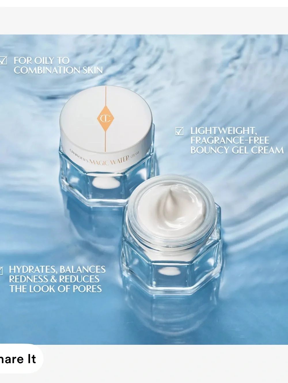 Charlotte's Magic Water Cream Moisturize 15ml